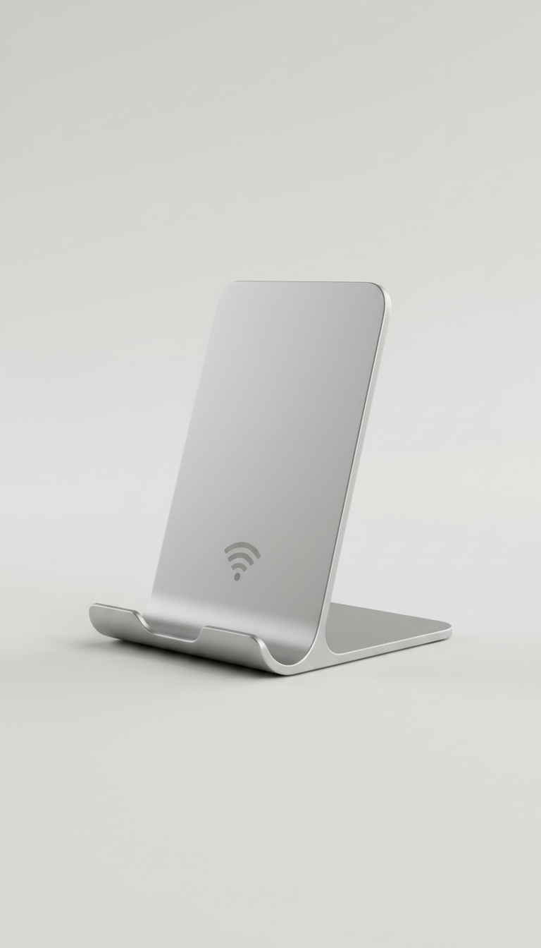 Soft silver Google review stand